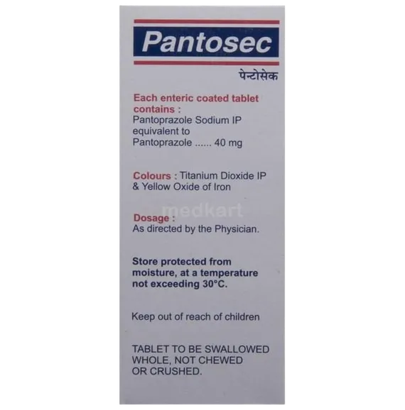 pantosec 40mg tablet 10's
